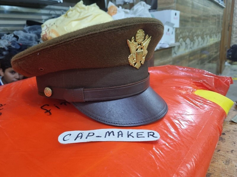 USA Aviation Cap - US Army Air Force Enlisted Mens Visor Crusher Hat Dress Cap gallery