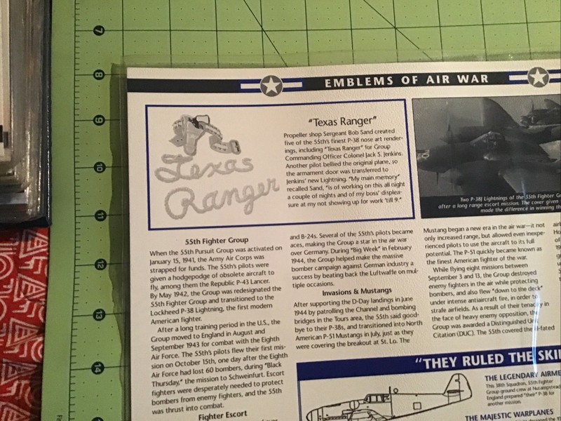 Willabee & Ward Emblems Of Air War WWII Patch 55th Fighter Group + Info Card gallery