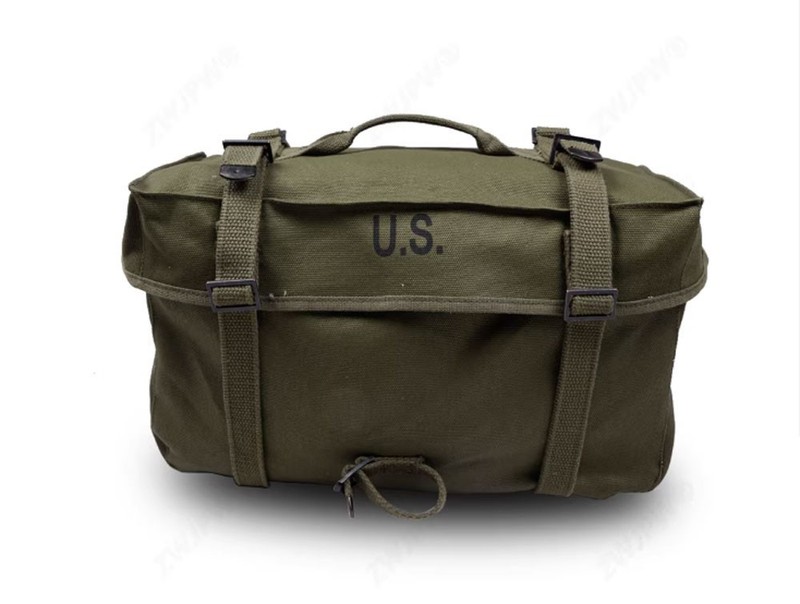 WWII US Army Military M1945 Knapsack Field Bag Canvas Backpack-1375 gallery