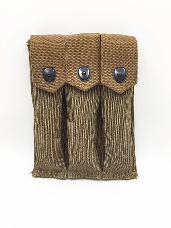WW2 Thomsen Bag Triple Pack American Soldier Equipment Pack Three Pocket Pouch