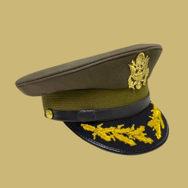 WW2 US American USAAF Army Military General Officers Crusher Visor Hat Cap... gallery