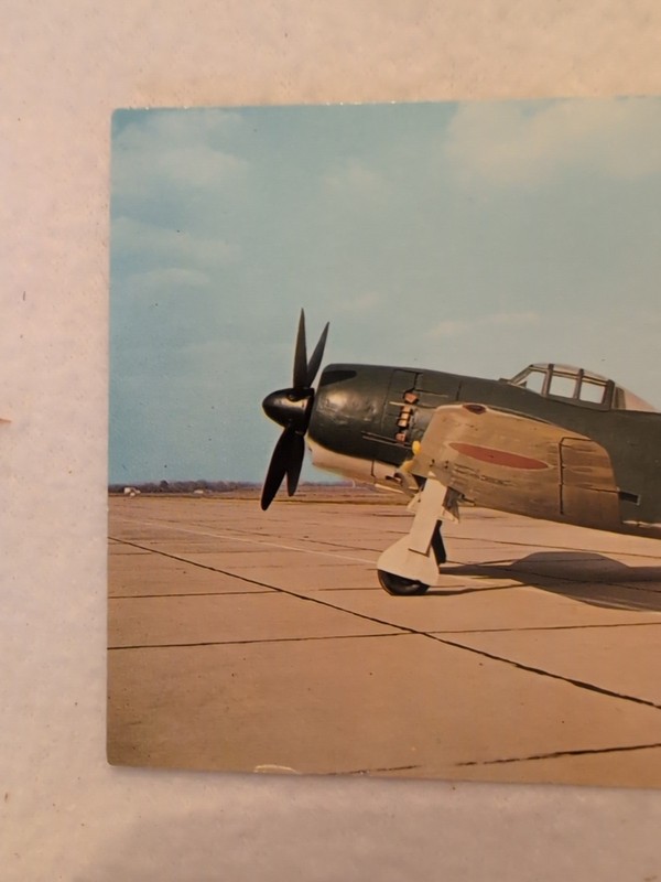 Vintage Souvenir Japanese Fighter Plane Postcard WII Air Force Museum 1960s gallery