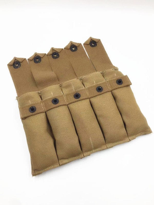 Repro WWII WW2 US ARMY Military Thompson 5 Cell 20rd Magazine Pouch Ammo Bag gallery
