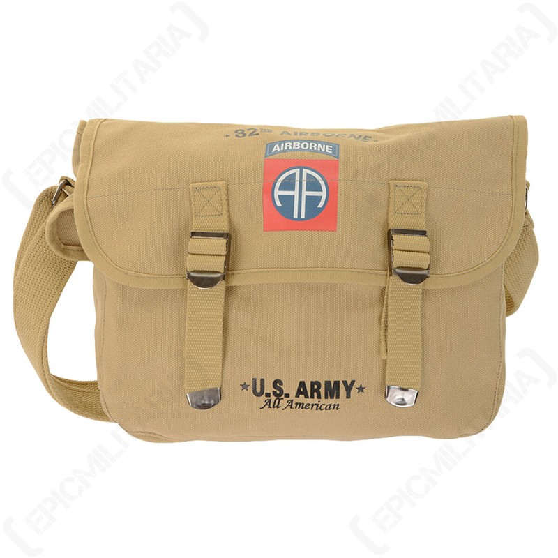 Shoulder Bag 82nd Airborne US America Military Army Canvas Carrier Khaki gallery