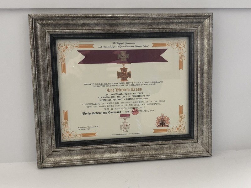 THE VICTORIA CROSS COMMEMORATIVE CERTIFICATE ~ Type 1 w/Free Custom Printing gallery