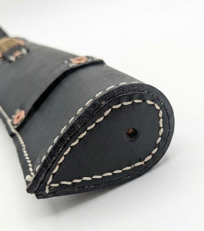 US WWII-WW2 M1 Carbine Rifle Leather Scabbard Black Color Reproduction. gallery