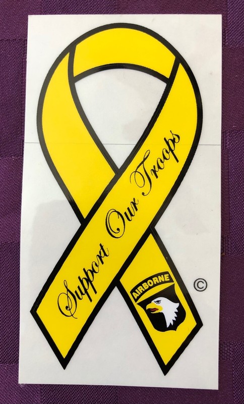 101st Airborne Support The Troops Magnetic Ribbon Signed By Wild Bill gallery