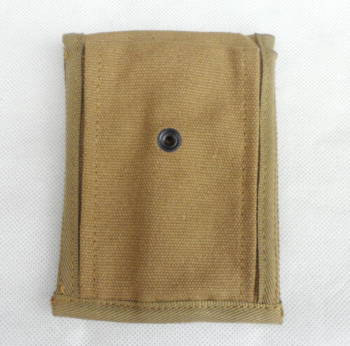 WWII US U.S. 1911 PISTOL DOUBLE MAGAZINE CANVAS AMMO POUCH Khaki gallery