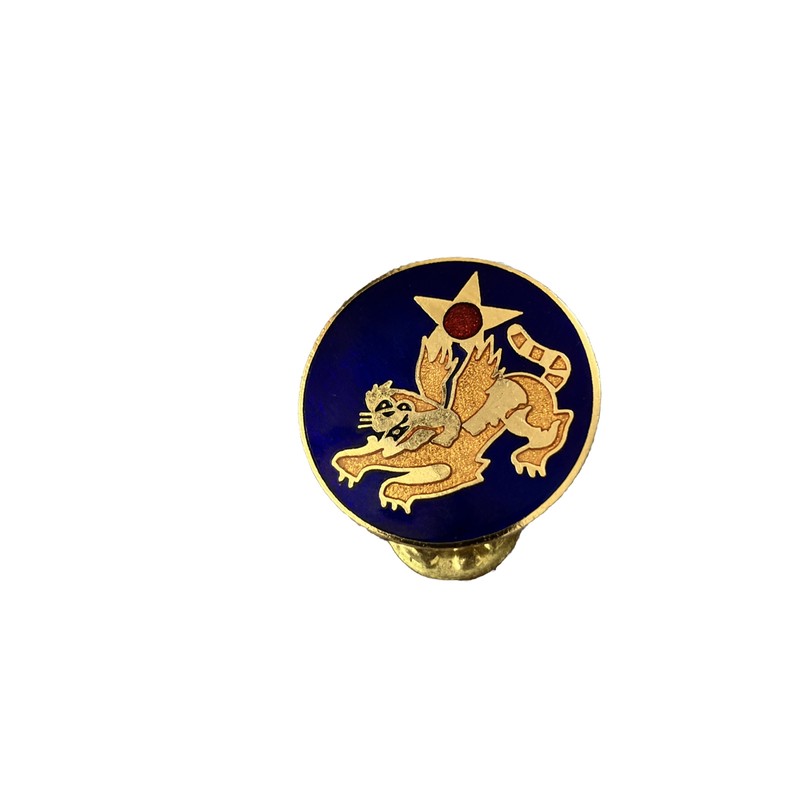 Uniform Insignia US 14th Air Force WW2 Crest Flying Tiger Star Double Pin 1″