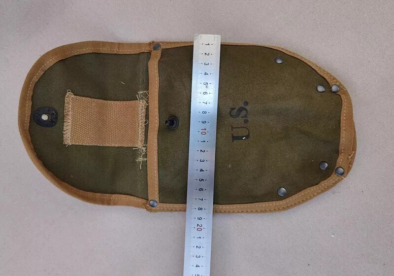 military WW2 US ARMY M43 FOLDING SHOVEL HEAD COVER TOOL CARRIER sailcloth gallery