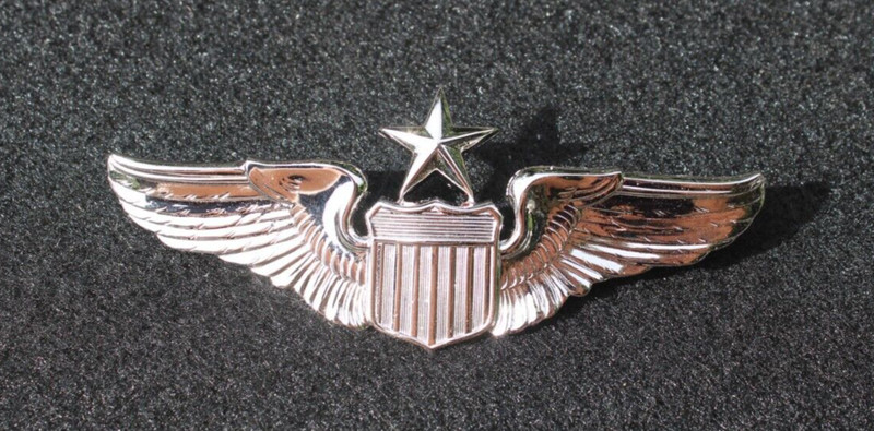 Silver Tone US Air Force USAF Senior Pilot Badge Pin 3.0''