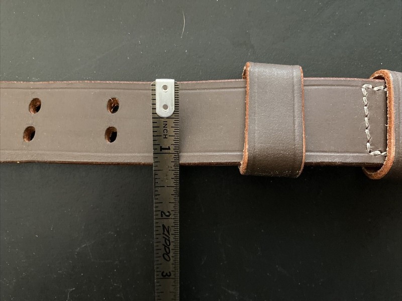 WWII M1907 Leather Sling Brand NEW Reproduction Drum Dyed Leather- Dark BROWN gallery