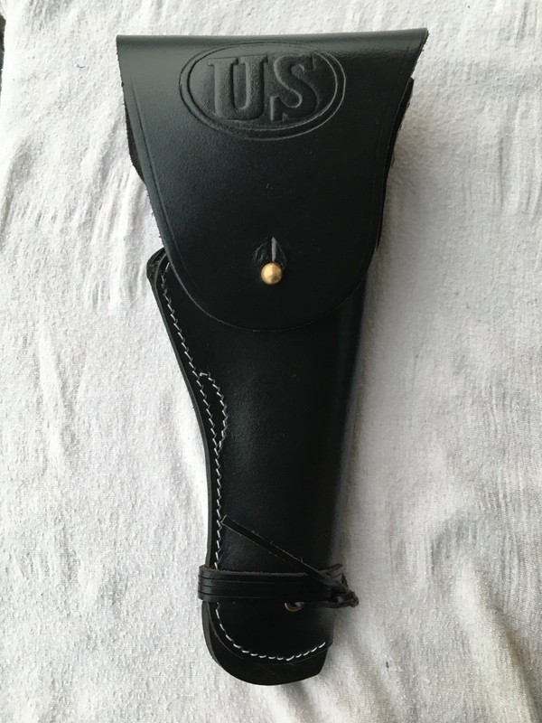 WWII US Army Original M1911 /1911 .45 Colt Pistol Leather Hip Holster-Black