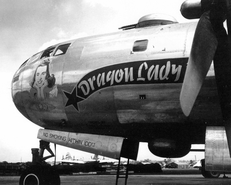 Boeing B-29 Superfortress Bomber “Dragon Lady” Nose Art 8×10 WWII WW2 Photo 793