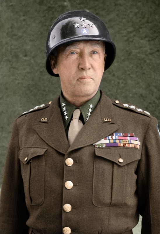8 x 10 COLOR WW2 Photo WWII US Army General George S Patton Portrait / 1227 8×10