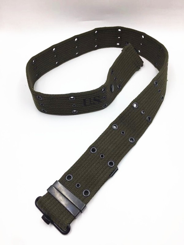 Replicatio WW2 US AMRY Korean War M1936 Military Olive Cotton Canvas Pistol Belt