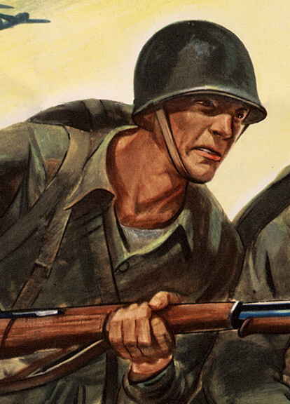1942 “Attack Attack Attack” Vintage Style WW2 Poster - 24x32 gallery