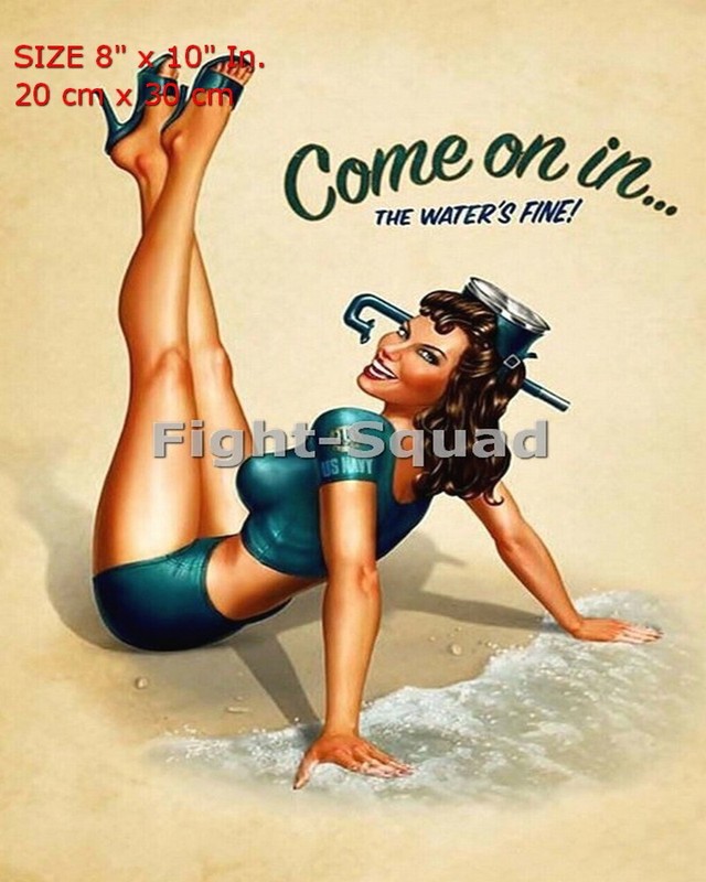 Picture Photo Pinup Pin up water is fine 6159 8x10in