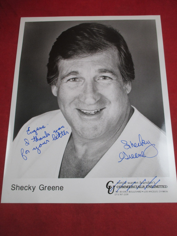 AUTHOR SIGNED / AUTOGRAPH INDEX CARD: COMEDIAN SHECKY GREENE, SPLASH, COMBAT! gallery