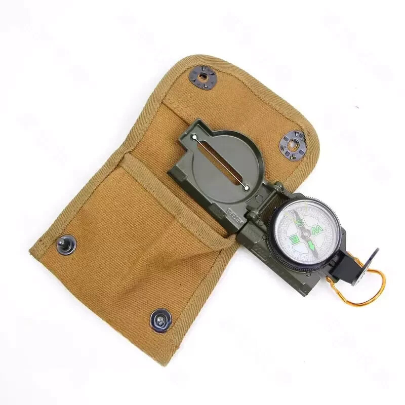 WWII US ARMY LENSATIC COMPASS TOOLS+ POUCH CANVAS Khaki -WW2 REPRO gallery