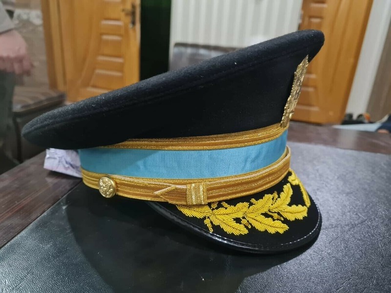 WWII US Army Infantry Officer's Dress Blue Visor Cap gallery