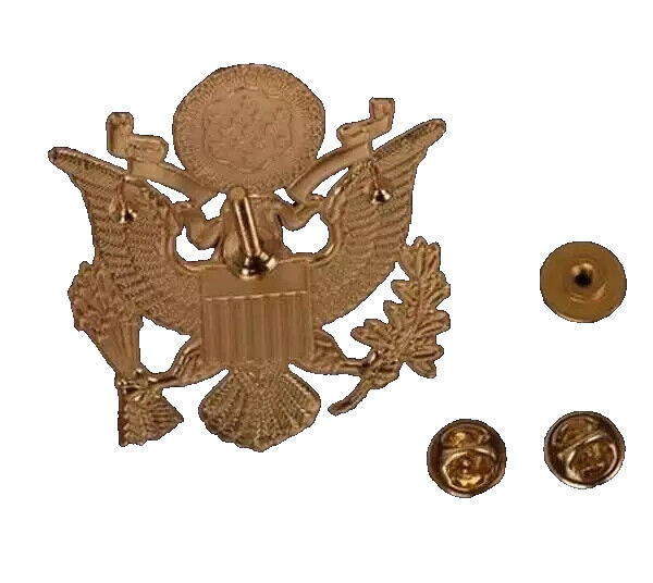 WWII US Army Officer Cap Eagle Badge Insignia gallery