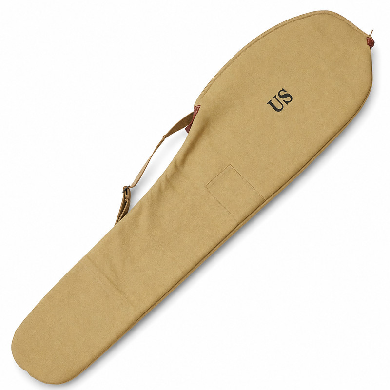 Army WWII US M1 Garand 1943 Canvas Carry Case With Carry Strap Fleece Lining - K gallery