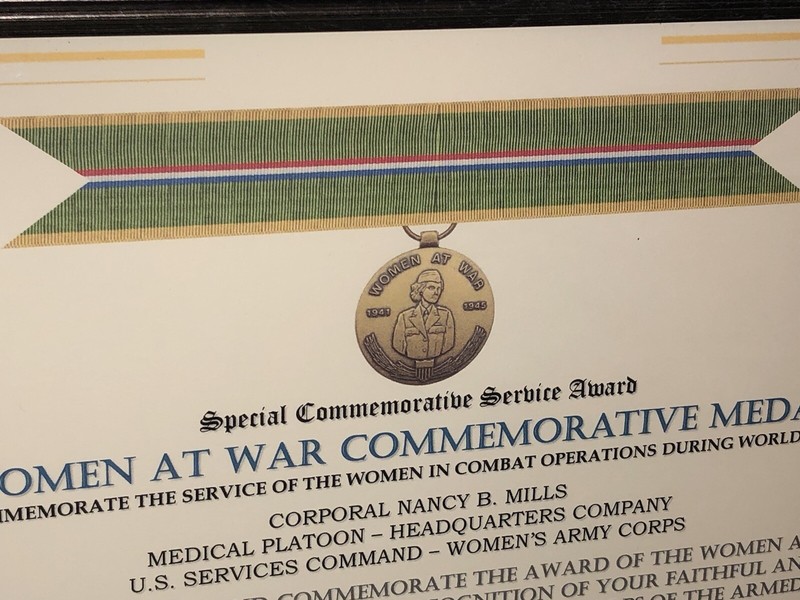 SCSA - WOMEN AT WAR COMMEMORATIVE MEDAL CERTIFICATE ~ Type 1 gallery