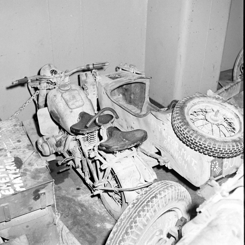 WW2 WWII Photo World War Two Captured German Motorcycle Aberdeen Proving Ground