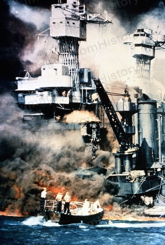 8x10 Print World War II Attack on Pearl Harbor 1942 #5502369