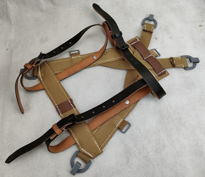 WW2 GERMAN ARMY M1931 CANVAS KNAPSACK SOLDIER EQUIPMENT SUSPENDER A-FRAME gallery