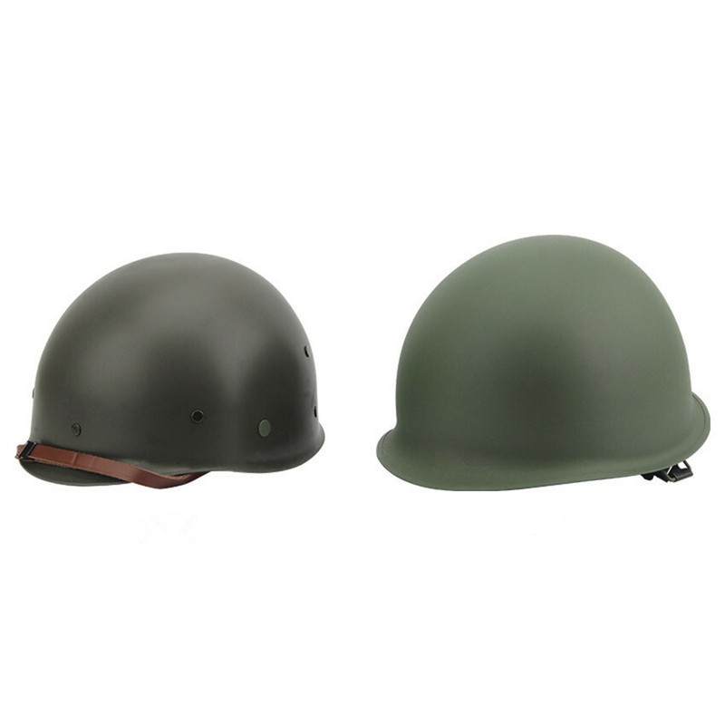 US Army M1 Green Steel Helmet 2 Shells with Liner High quality gallery