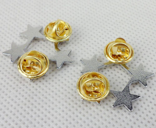 WW2 A PAIR OF US MILITARY ARMY OFFICER 5 STAR GENERAL RANK BADGES PIN gallery