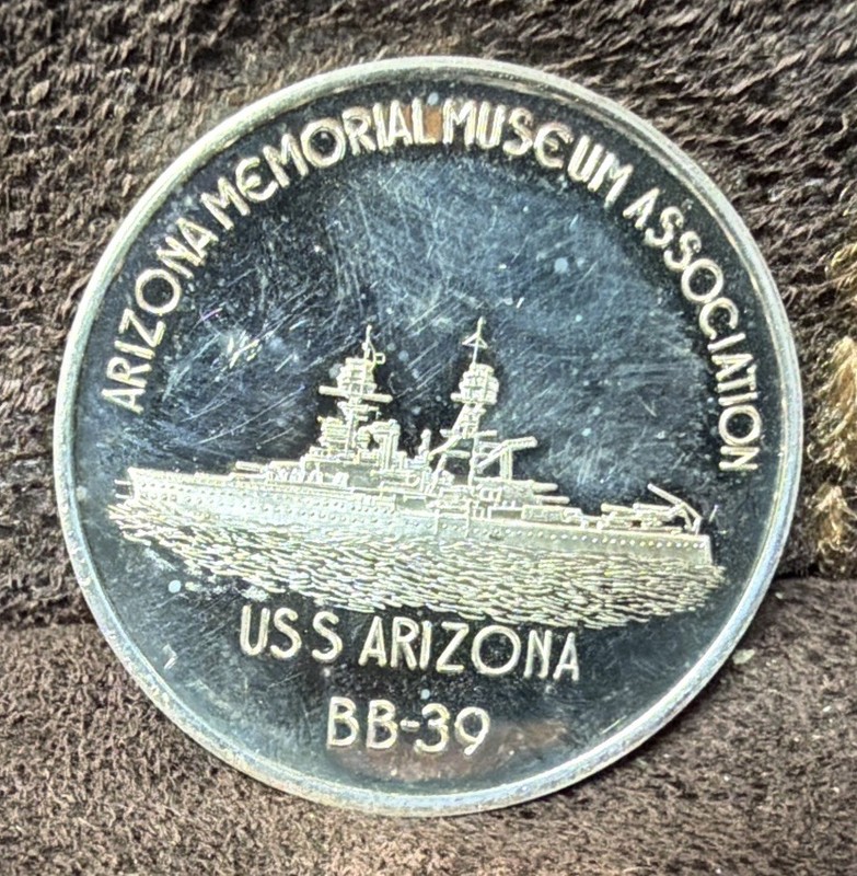 1991 Official Commemorative PROOF Medallion - Pearl Harbor- .999 SILVER-39.3MM