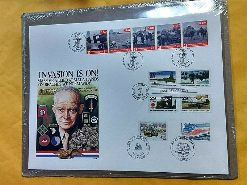 INVASION IS ON 1994 FDC 50TH ANNIV NORMANDY BEACH WORLD WAR TWO FS2056