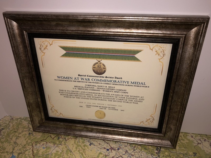 SCSA – WOMEN AT WAR COMMEMORATIVE MEDAL CERTIFICATE ~ Type 1