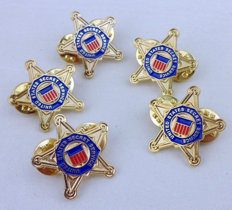 FIVE US SECRET SERVICE METAL MINI CHEST PIN BADGE SHIRT LAPEL PIN OUTDOOR gallery