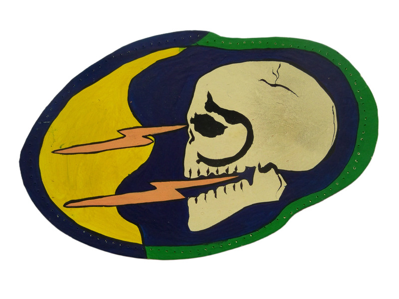 WW2 U.S. 92nd Tactical Fighter Squadron Used Leather Handmade Patch