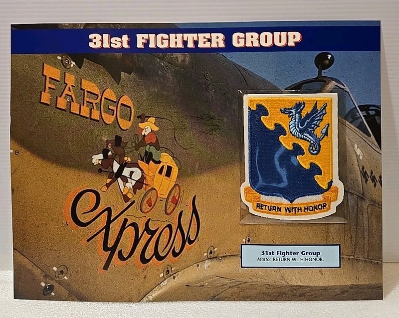 WWII Emblems Of Air War Patch 31st Fighter Group "Return With Honor"