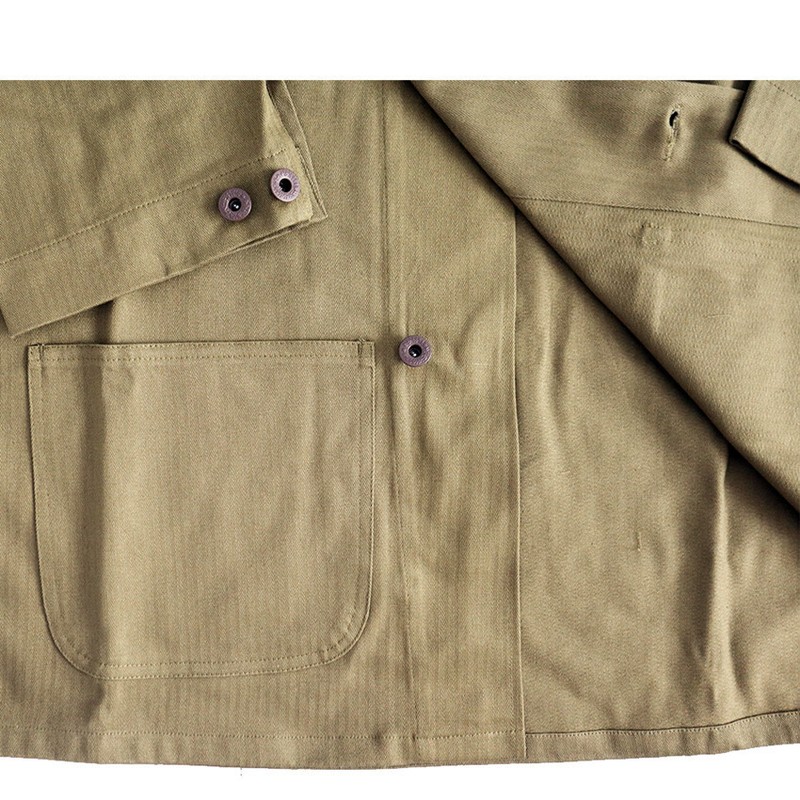 Retro WW2 US Army America Uniform For Men Training Windbreaker Khaki With... gallery