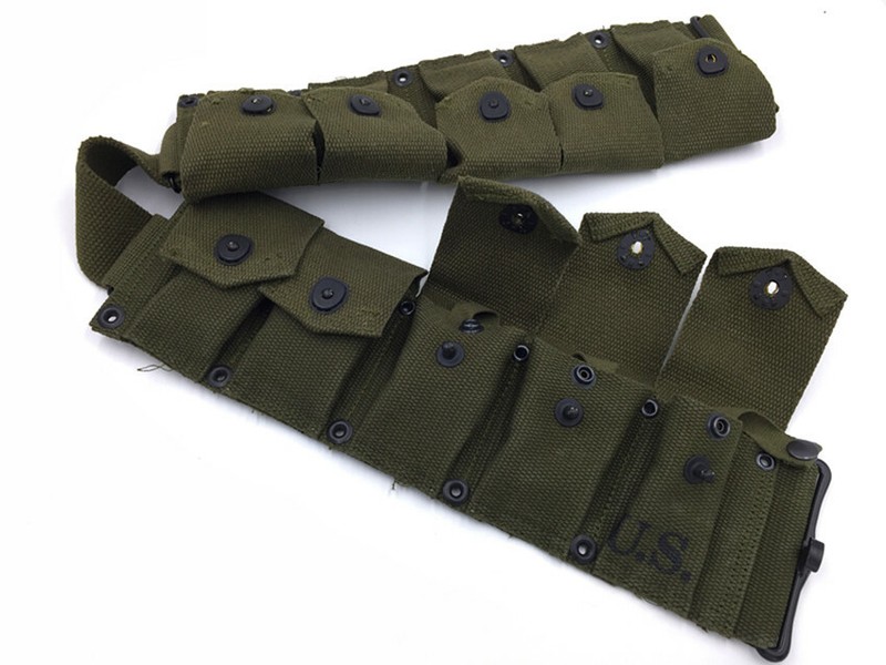 US A RMY M1 CANVAS GARAND TEN CELL POUCH ARMY GREEN gallery