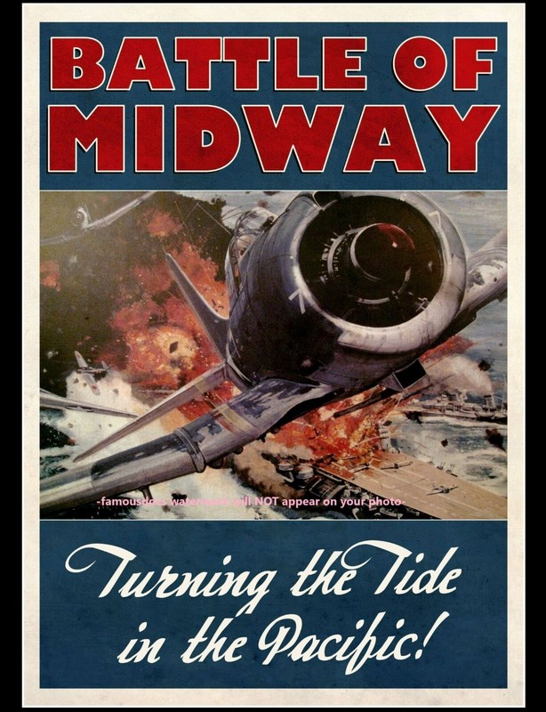 Battle of Midway PHOTO Recruitment Remembrance Poster Navy World War 2 5x7 Pic