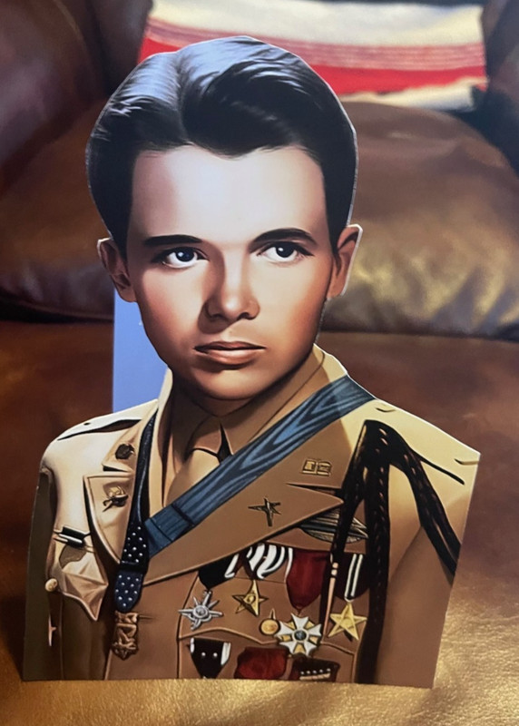 Lt. Audie Murphy World War 2 Figure Color Tabletop Display Standee 10" Tall gallery