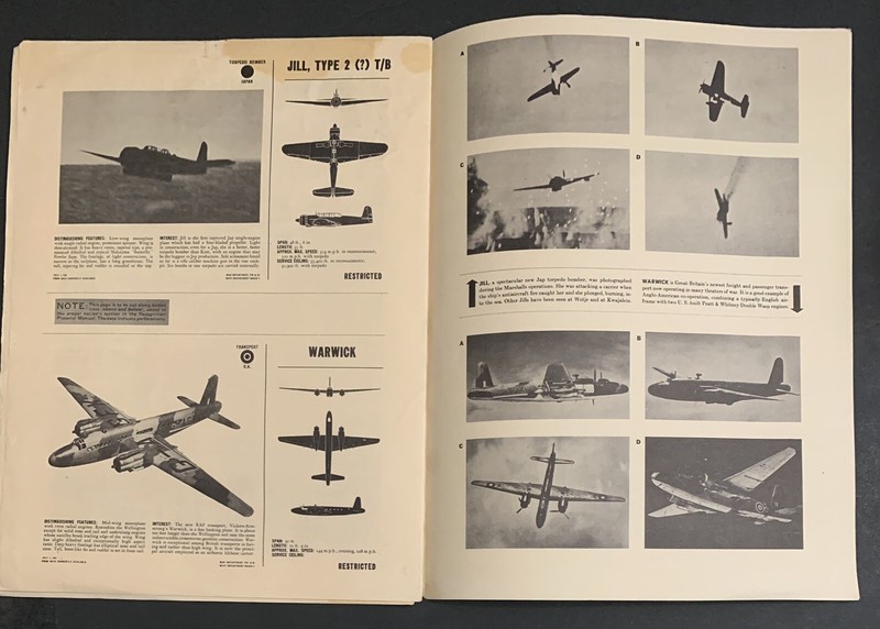 AIRCRAFT RECOGNITION BOOKLET 12 pages. Reprint gallery