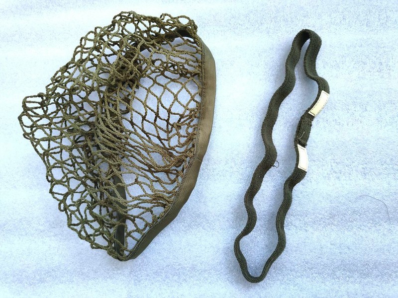 WW2 US Army M1 Helmet Cover Cotton Camouflage Net & Cat Eyes Strap -chho981
