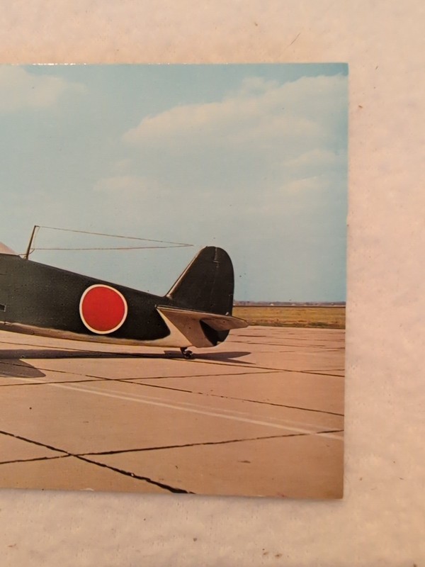 Vintage Souvenir Japanese Fighter Plane Postcard WII Air Force Museum 1960s gallery
