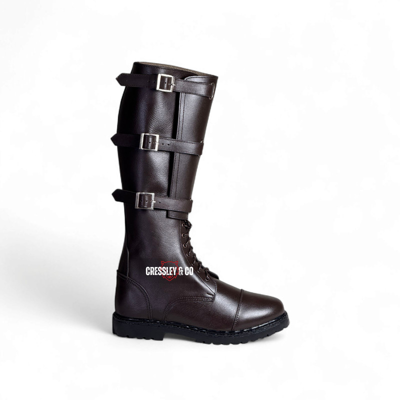US M40 CAVALRY 3 BUCKLE OFFICER RIDING BOOTS WITH RUBBER SOLE – Made to Size gallery