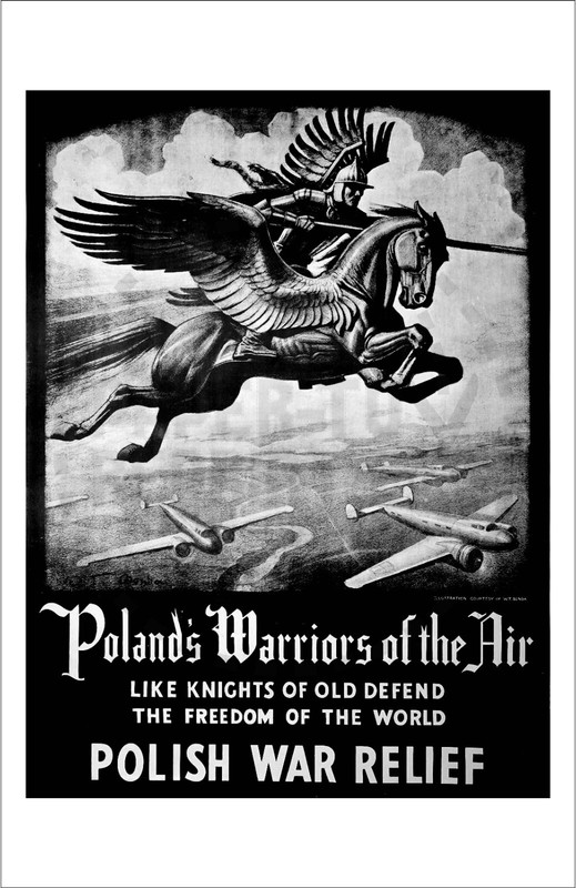 MILITARY – WW2 – POLISH WAR RELIEF – POLAND’S WARRIORS OF THE SKY – REPRINT