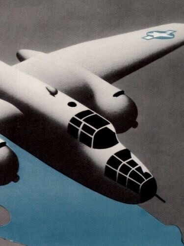 1943 B-25 Mitchell Bomber Vintage Style WW2 Poster - 24x36 gallery