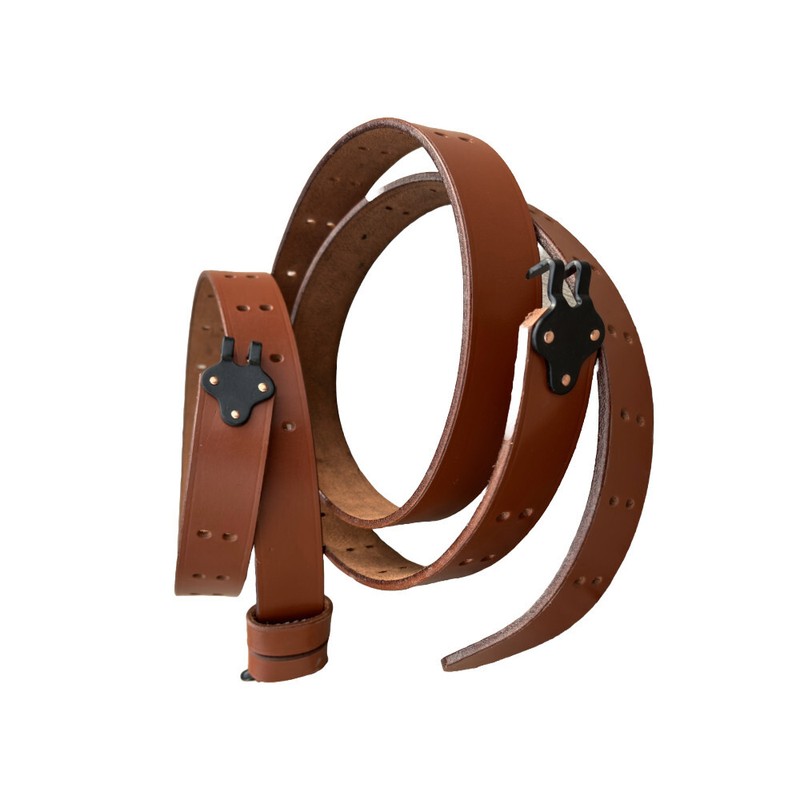 US Springfield Rifle WWII 1907 Pattern M1 Garand Leather Sling Brown gallery